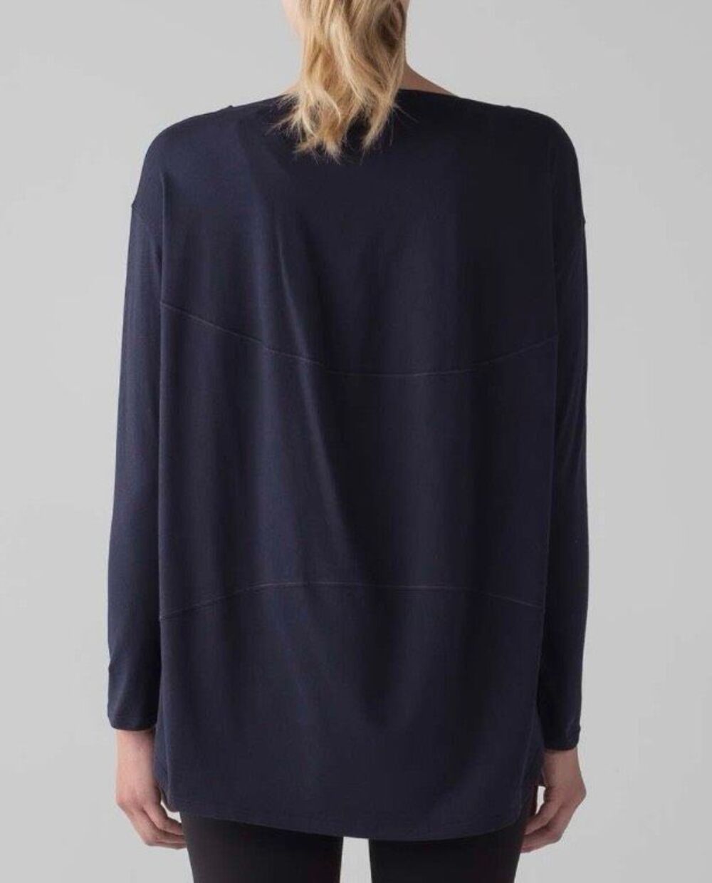 Lululemon BACK IN ACTION blue Long Sleeve Tunic Shirt Top sz M